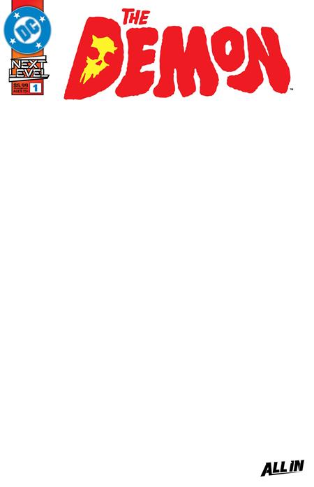 DEMON #1 CVR F BLANK CARD STOCK (Pre-Order)