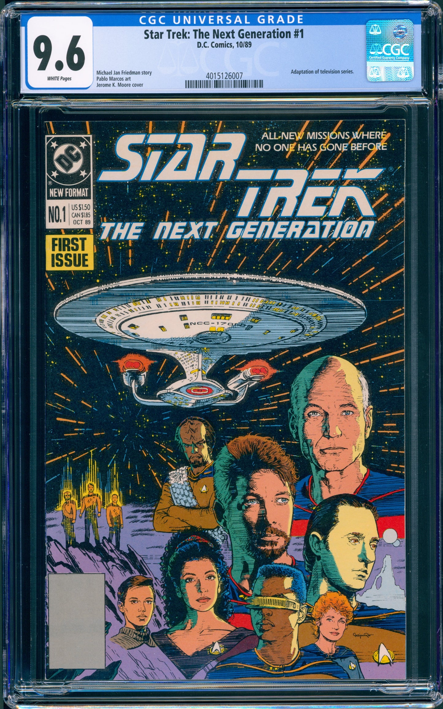 Star Trek The Next Generation #1 (1989) CGC 9.6