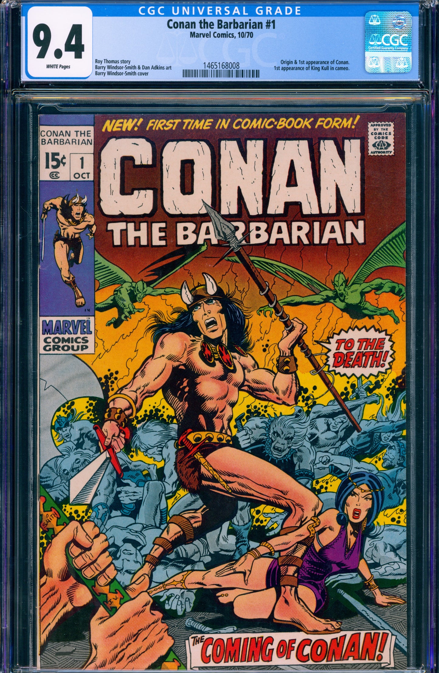 Conan the Barbarian #1 CGC 9.4 (1970)