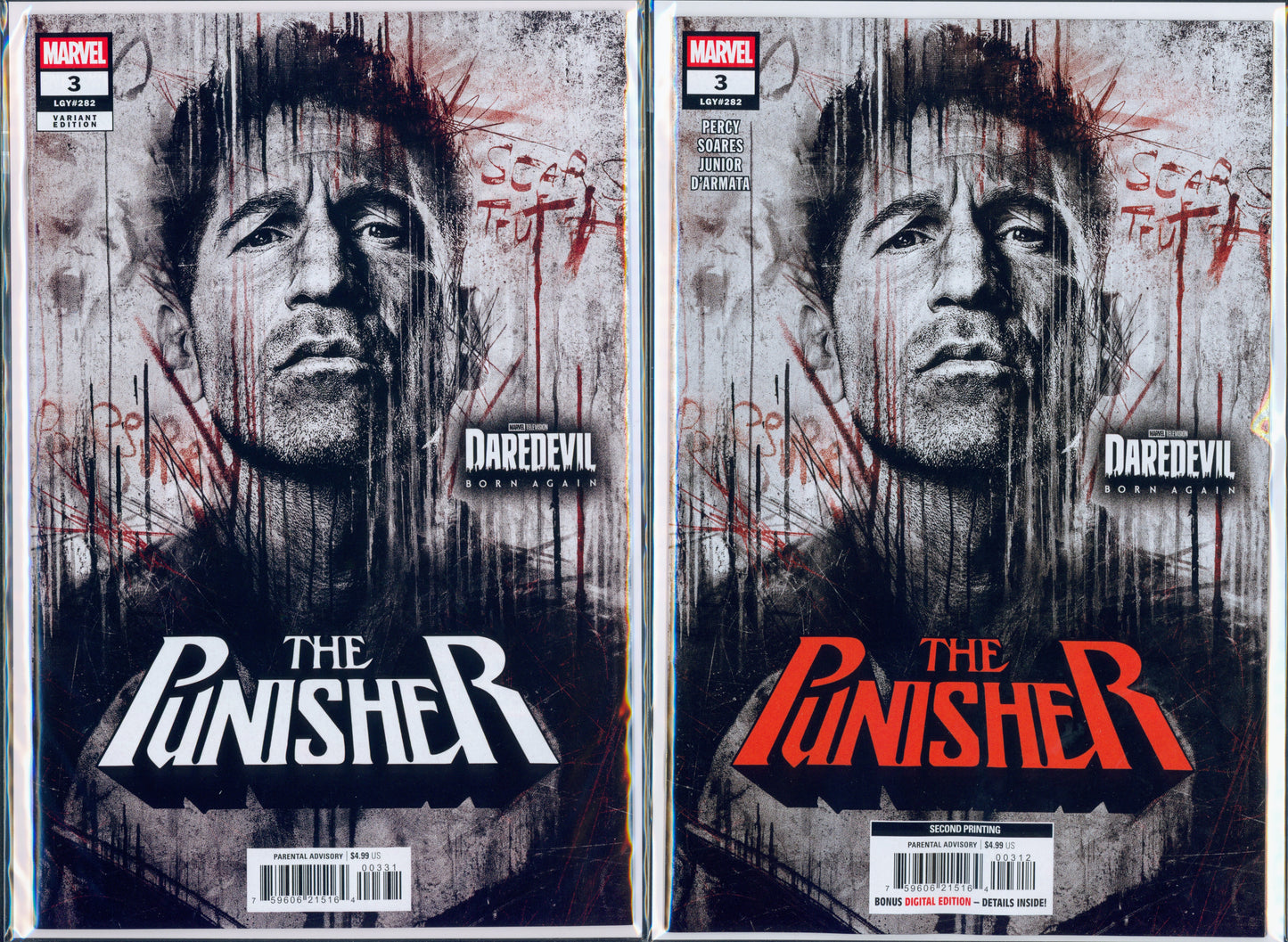 PUNISHER #3 JON BERNTHAL DAREDEVIL BORN AGAIN COVER - SET OF 1ST & 2ND PRINT