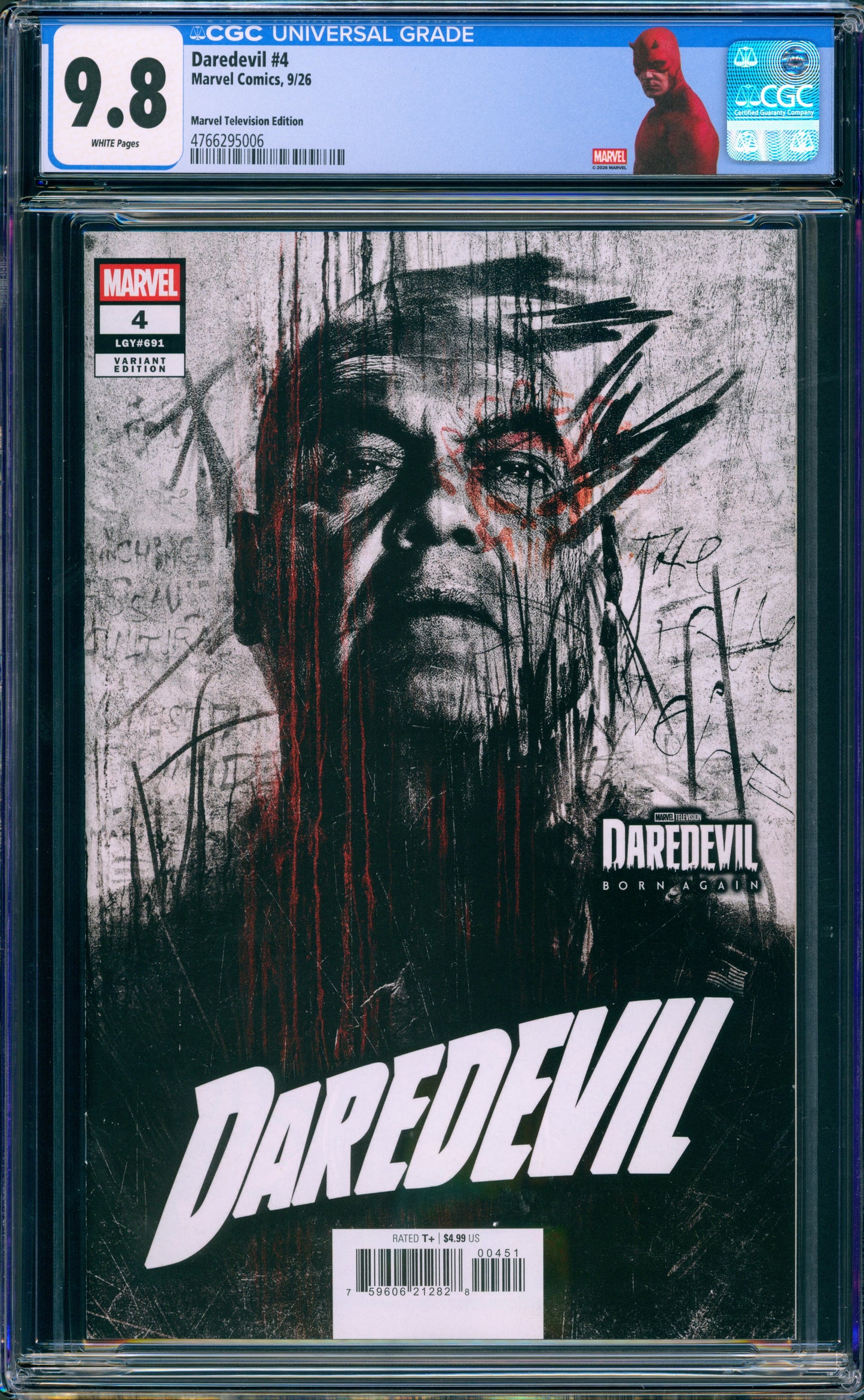 DAREDEVIL #4 CGC 9.8 1ST PRINT VINCENT D'ONOFRIO CUSTOM LABEL