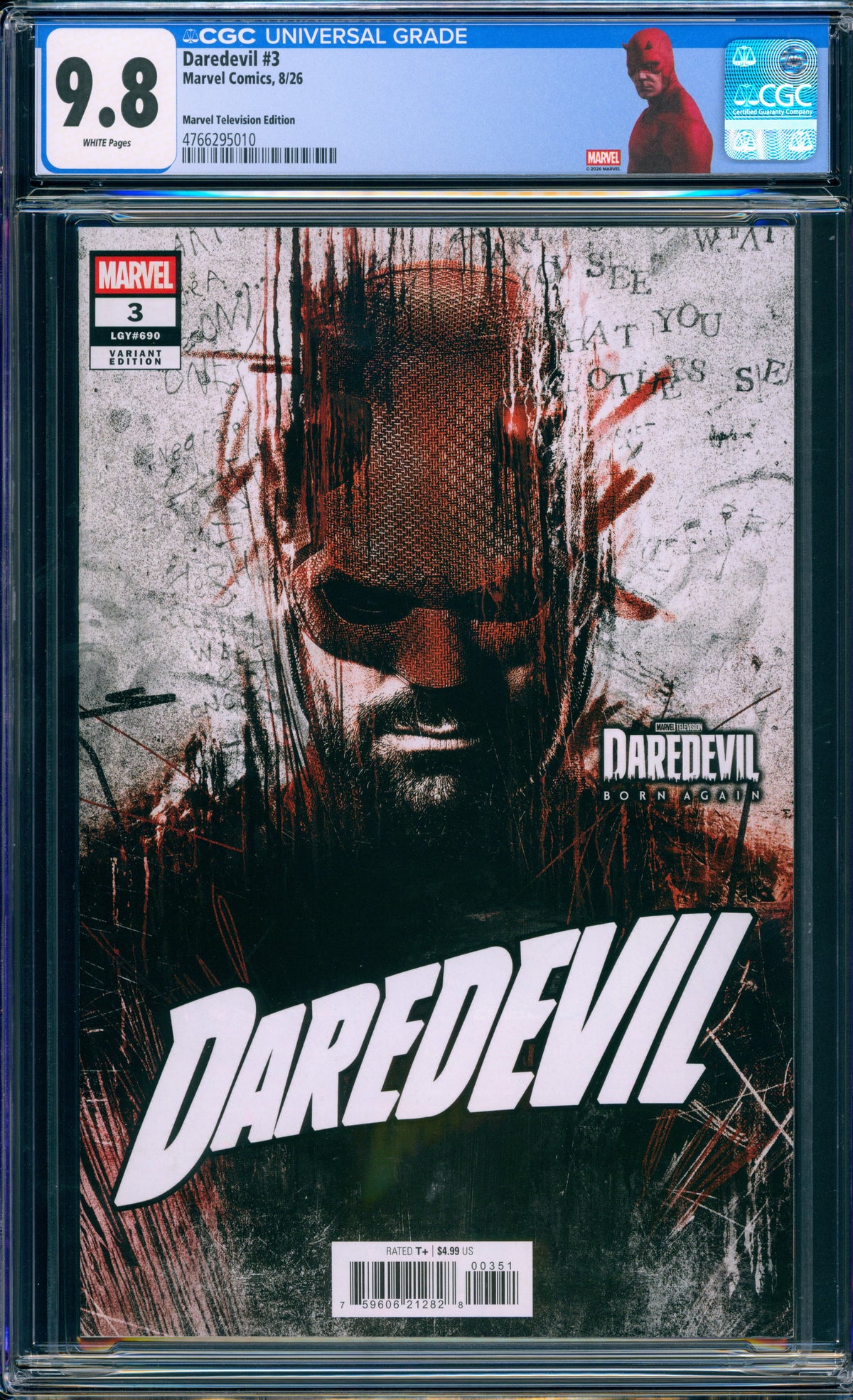 DAREDEVIL #3 CGC 9.8 1ST PRINT CHARLIE COX CUSTOM LABEL