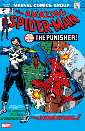 AMAZING SPIDER-MAN #129 1ST PUNISHER FACSIMILE BLUE FOIL NEW PRINTING
