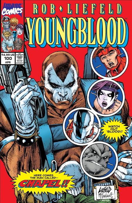 YOUNGBLOOD #100 CVR G ROB LIEFELD & TODD MCFARLANE RETRO (Pre-Order)