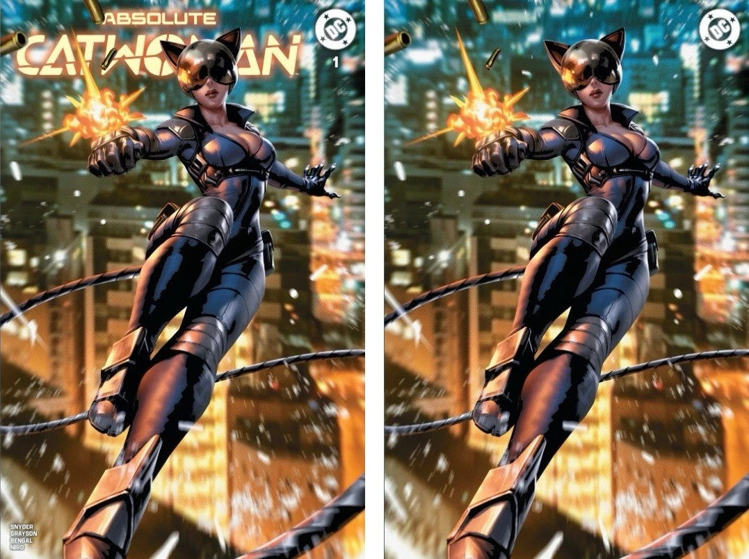 ABSOLUTE CATWOMAN #1 - SET OF 2 DERRICK CHEW TRADE & VIRGIN SET