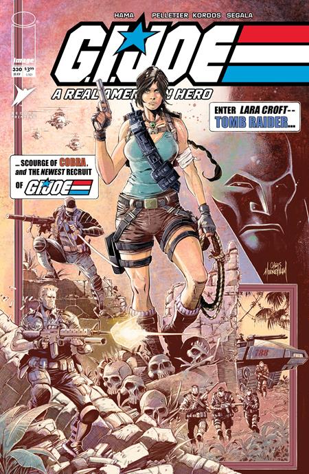GI JOE REAL AMERICAN HERO #330 LARA CROFT TOMB RAIDER 2ND PRINT