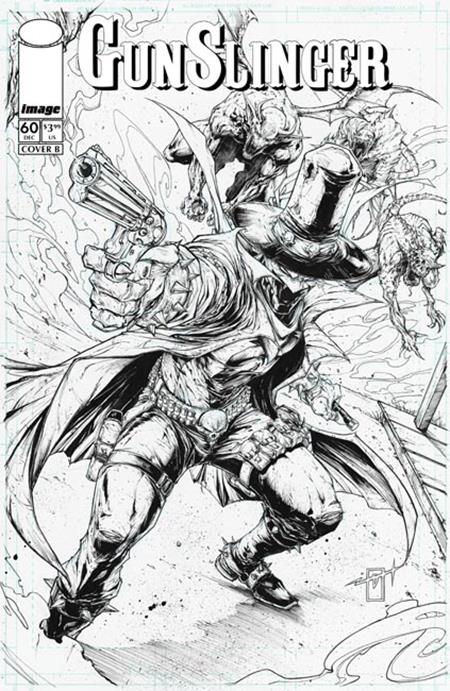 GUNSLINGER SPAWN #60 CVR B JONATHAN URIBE B&W (Pre-Order)