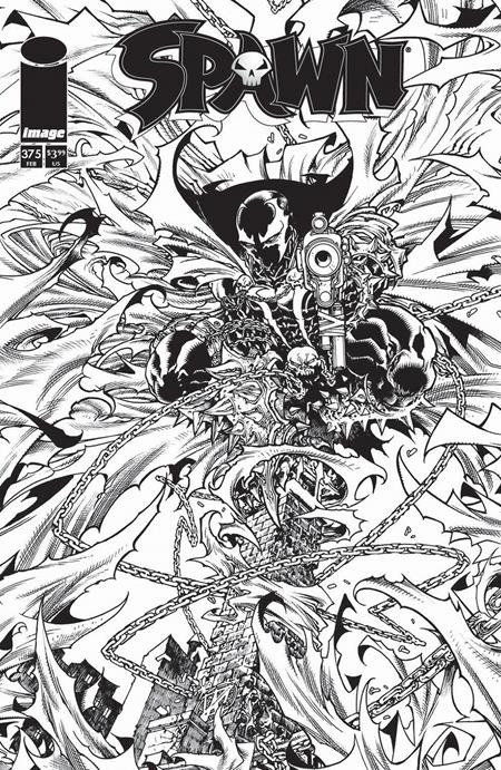 SPAWN #375 CVR A BLACK & WHITE COVER