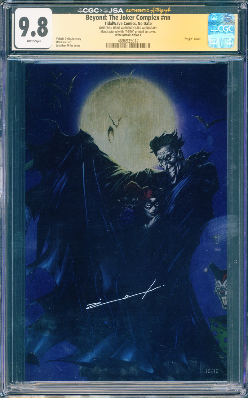 BEYOND: THE JOKER COMPLEX CGC 9.8 METAL LTD 10 SIGNED URIBE JONATHAN