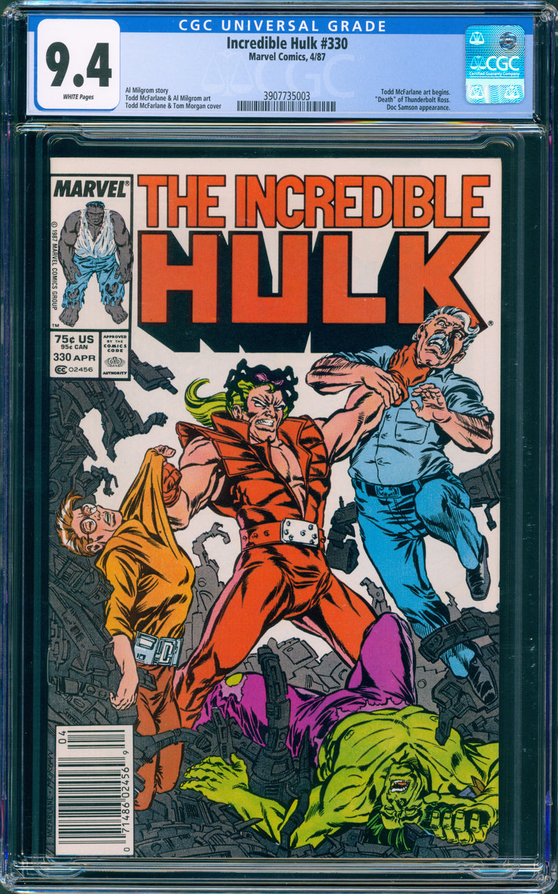 INCREDIBLE HULK #330 CGC 9.4 NEWSSTAND