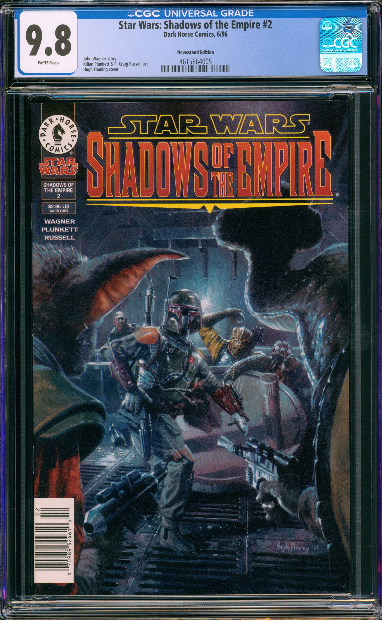 Star Wars: Shadows of the Empire #2 CGC 9.8 Newsstand