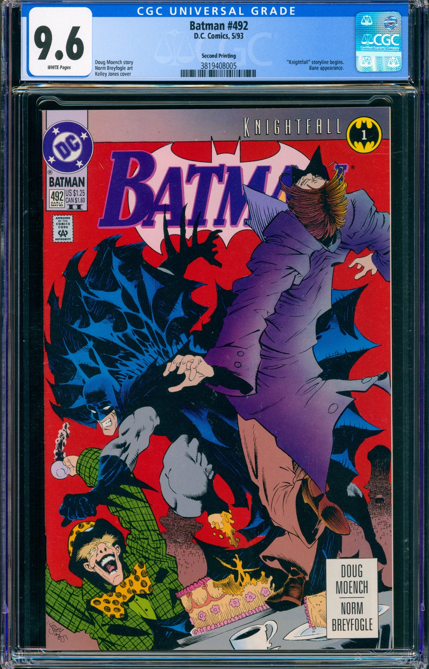 Batman #492 2nd Print CGC 9.6