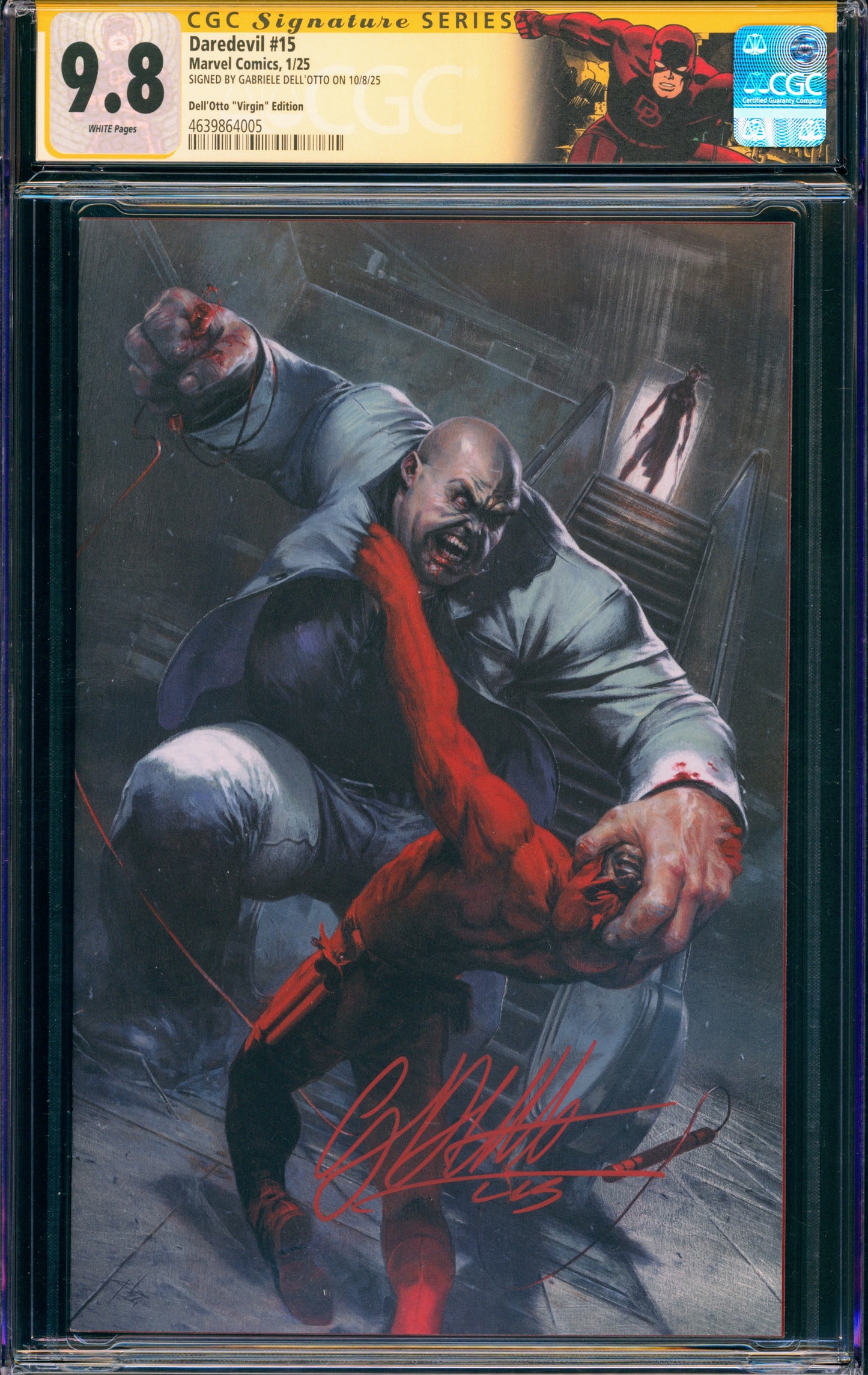 Daredevil #15 CGC 9.8 (Virgin Edition - Signed Gabrielle Dell'Otto)