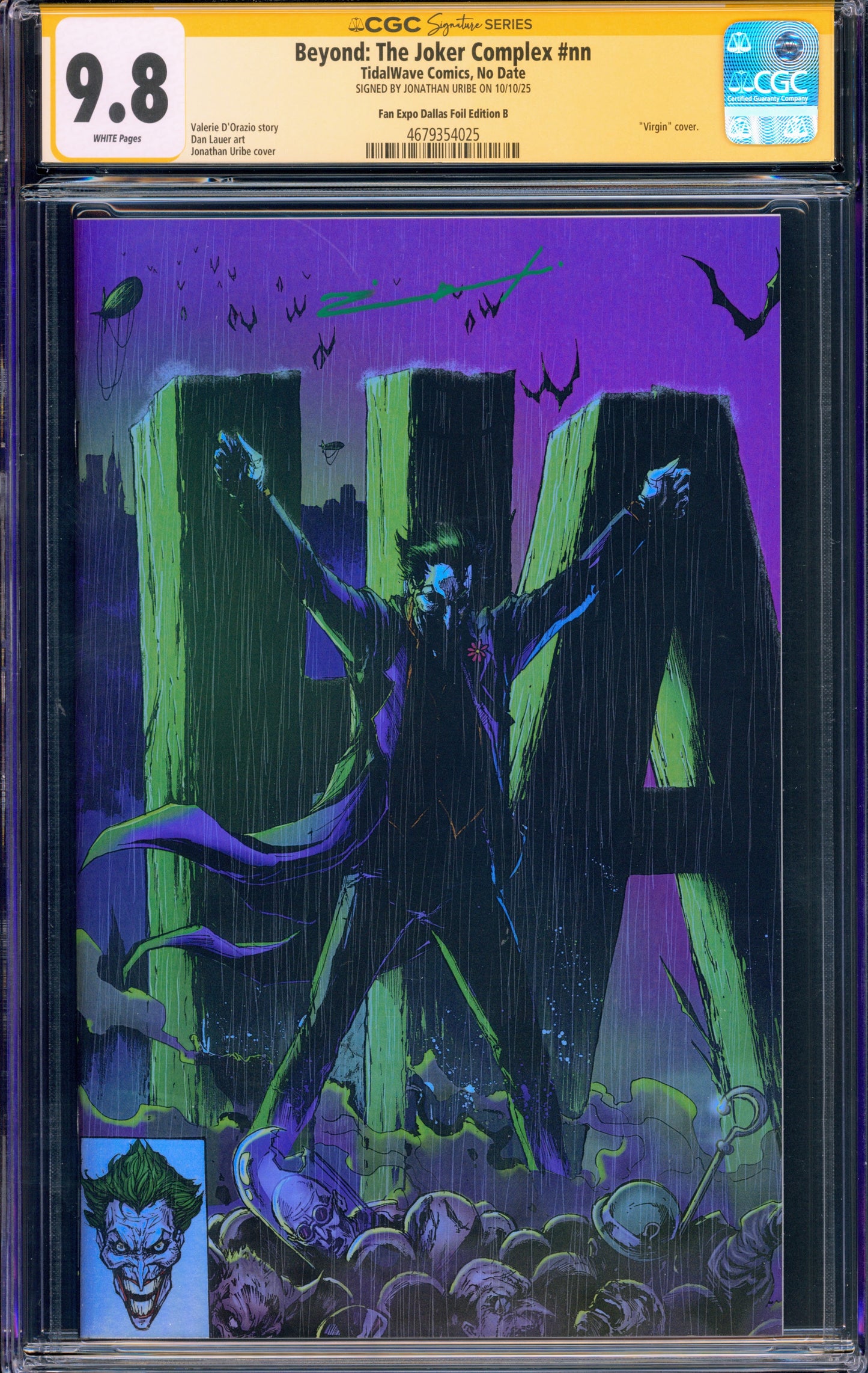 Beyond: The Joker Complex CGC 9.8 (Signed Jonathan Uribe)