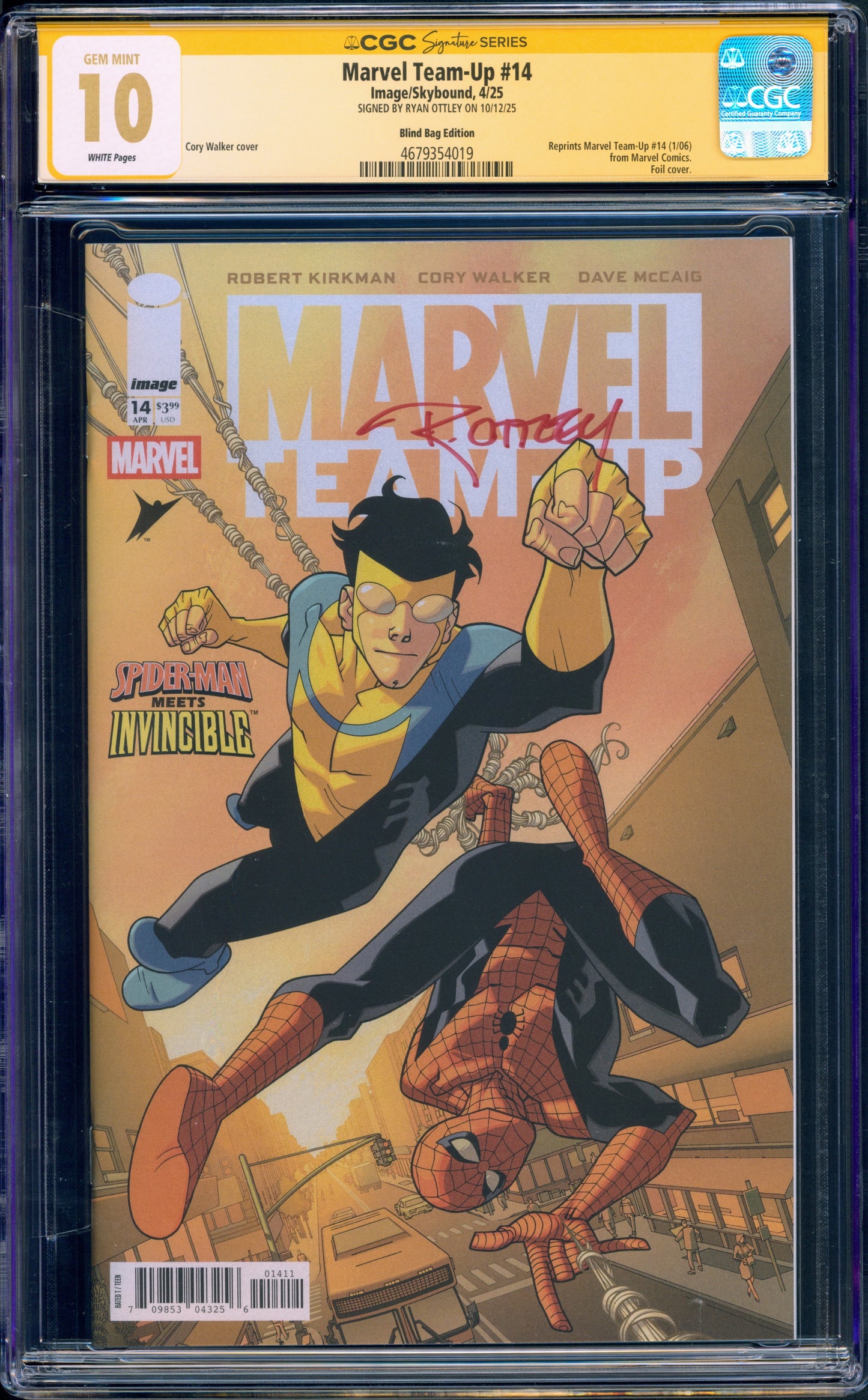 Marvel Team Up #14 CGC 10 (Signed Ryan Ottley)