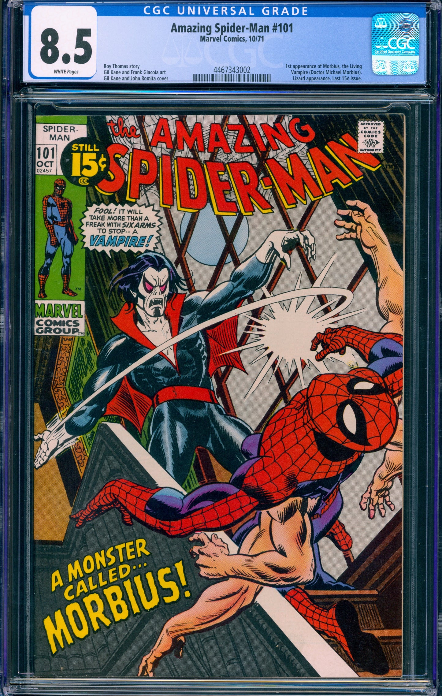 Amazing Spider-Man #101 CGC 8.5 (1st App Morbius)