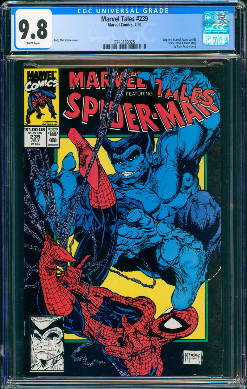 MARVEL TALES #239 CGC 9.8 TODD MCFARLANE COVER
