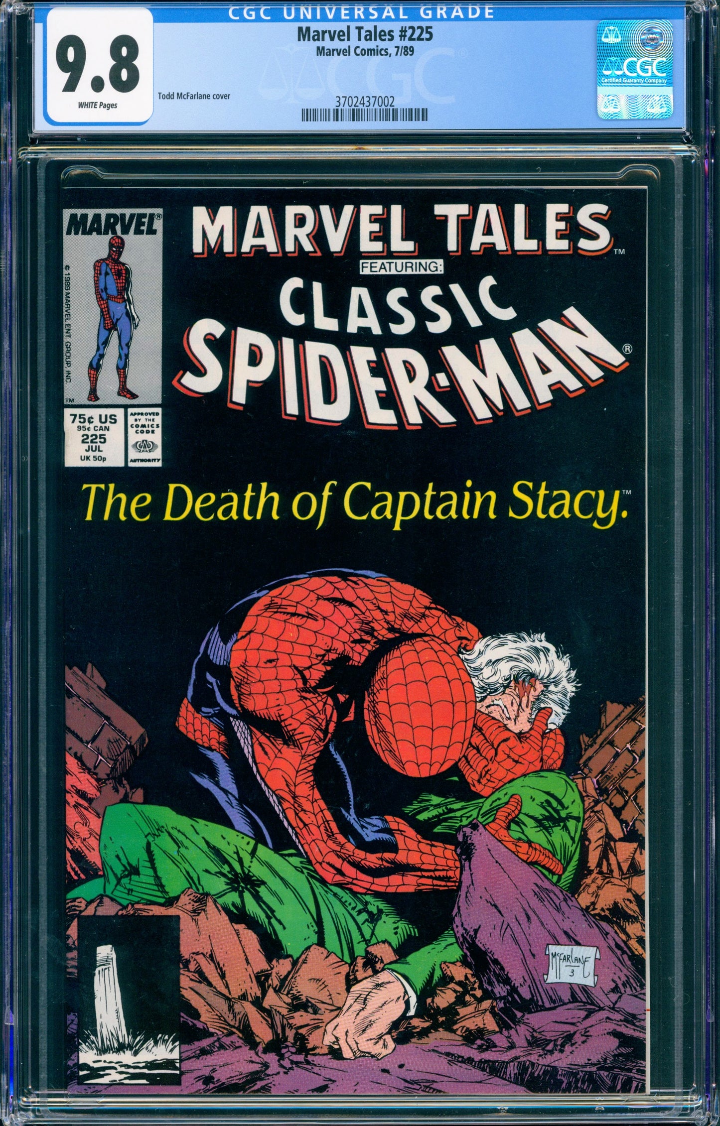 Marvel Tales #225 CGC 9.8 - Todd McFarlane Cover