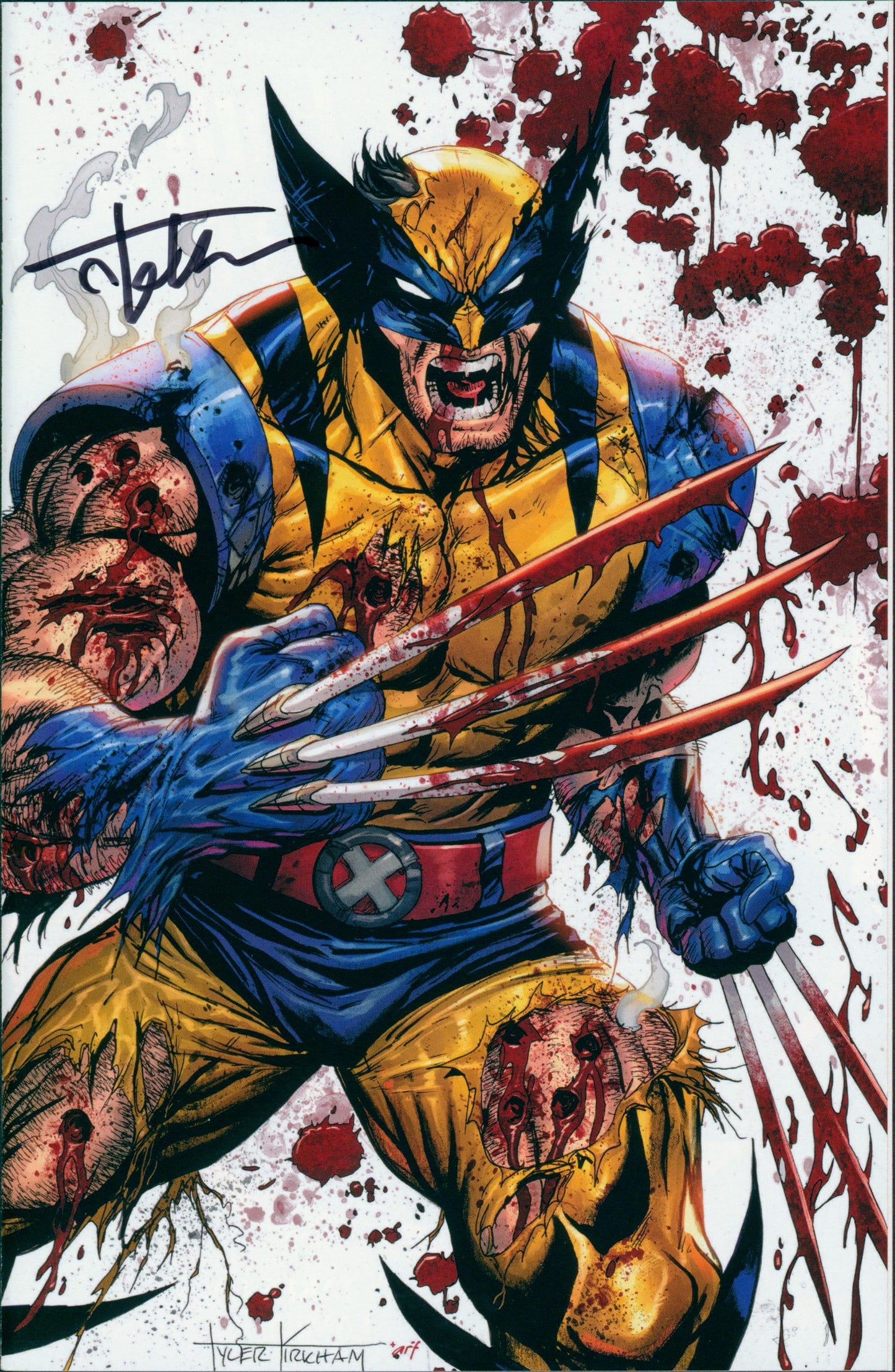 Wolverine Revenge #5 Battle Damage Virgin w/ COA - Signed Tyler Kirkham