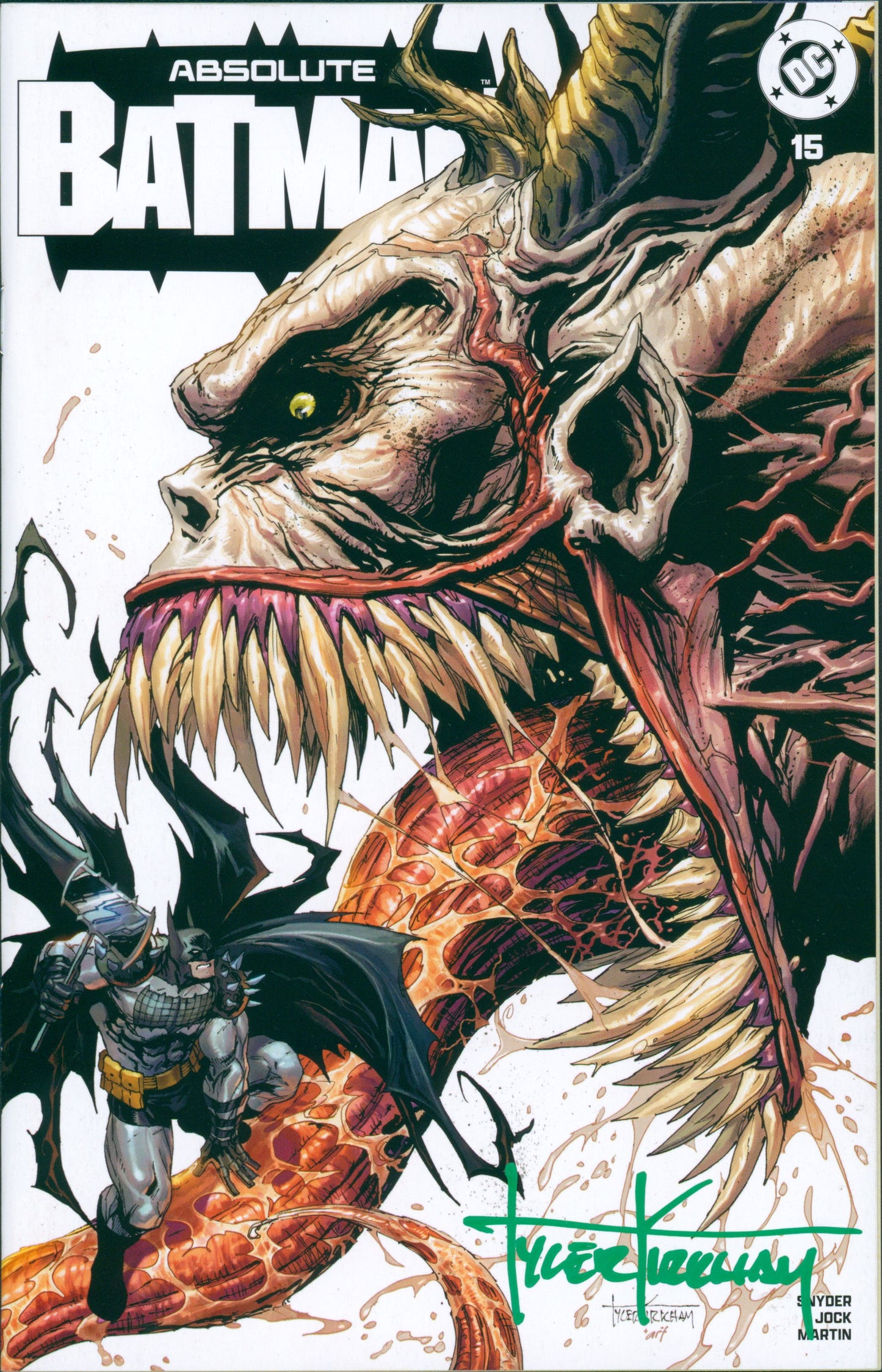 Absolute Batman #15 - 1st Print 1st Absolute Joker - Trade Dress - Signed  w/COA Tyler Kirkham