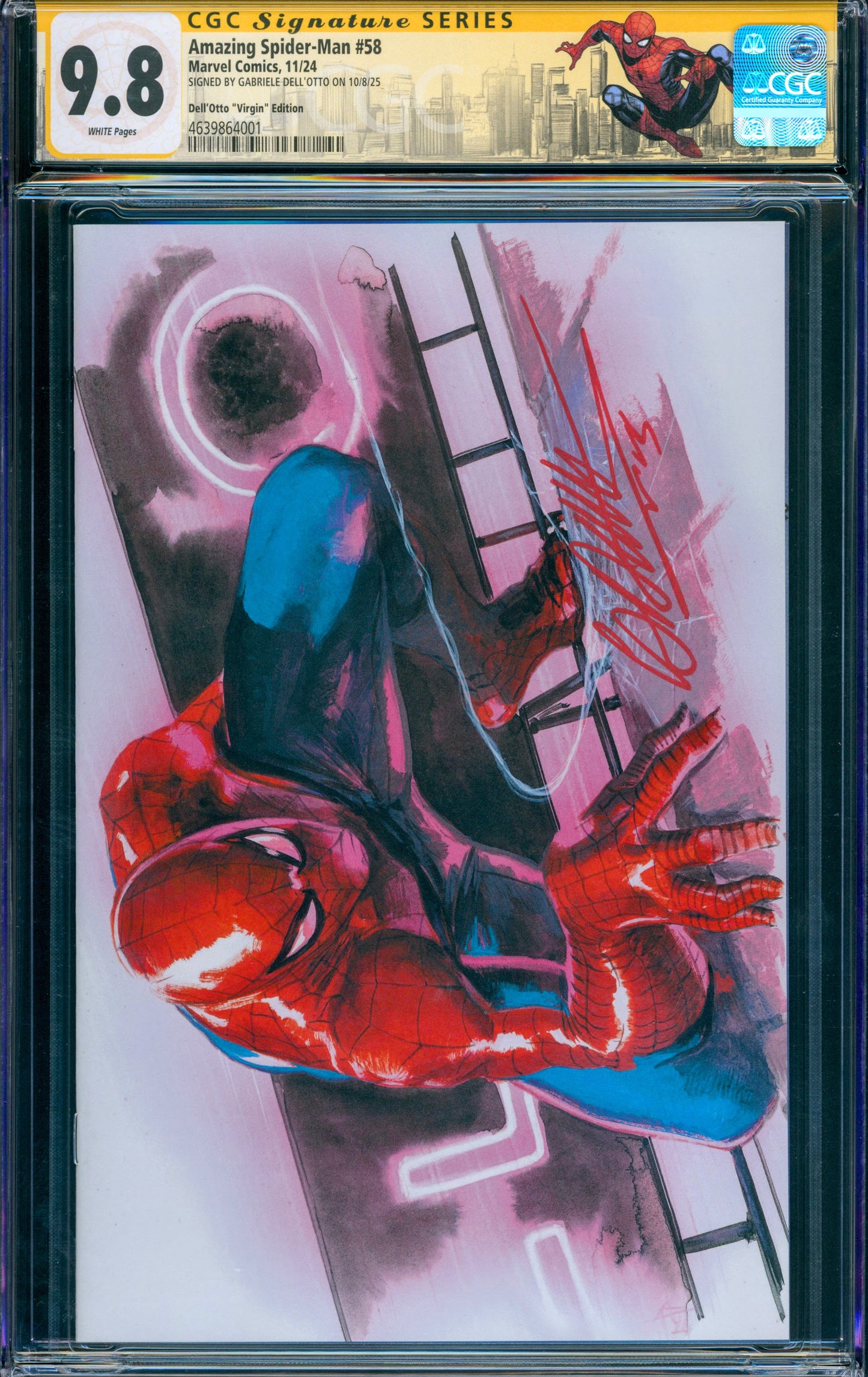 Amazing Spider-Man #58 Virgin (Signed by Gabriele Dell'Otto)