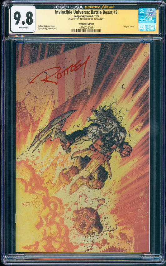 INVINCIBLE UNIVERSE BATTLE BEAST #3 CGC 9.8 (Signed Ryan Ottley)