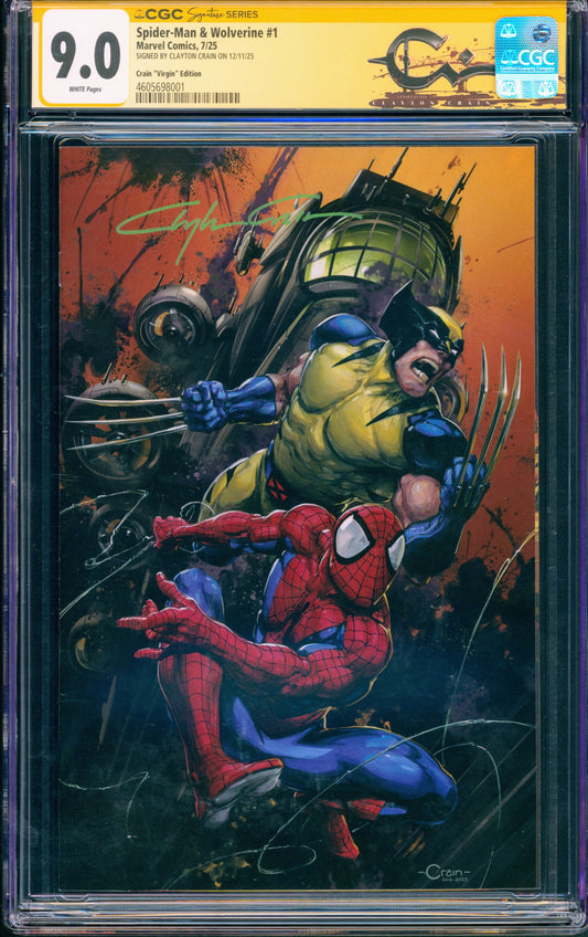 SPIDER-MAN & WOLVERINE #1 1:100 (Signed by Clayton Crain)