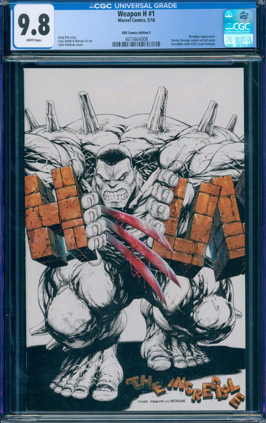 Weapon H #1 CGC 9.8 KRS Comics Edition C