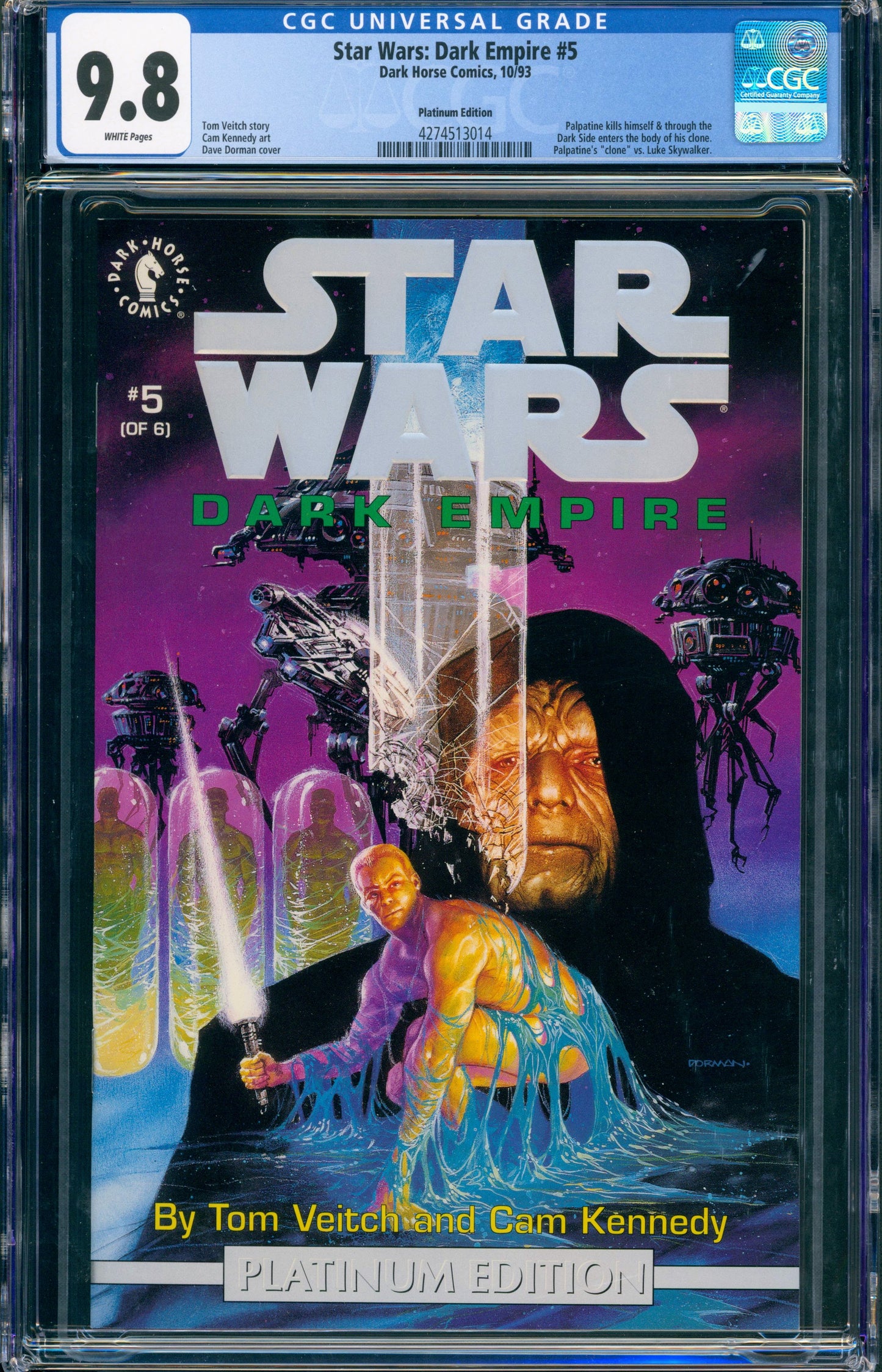 Star Wars Dark Empire CGC FULL SET #1-6 Graded Platinum Edition w/ COA