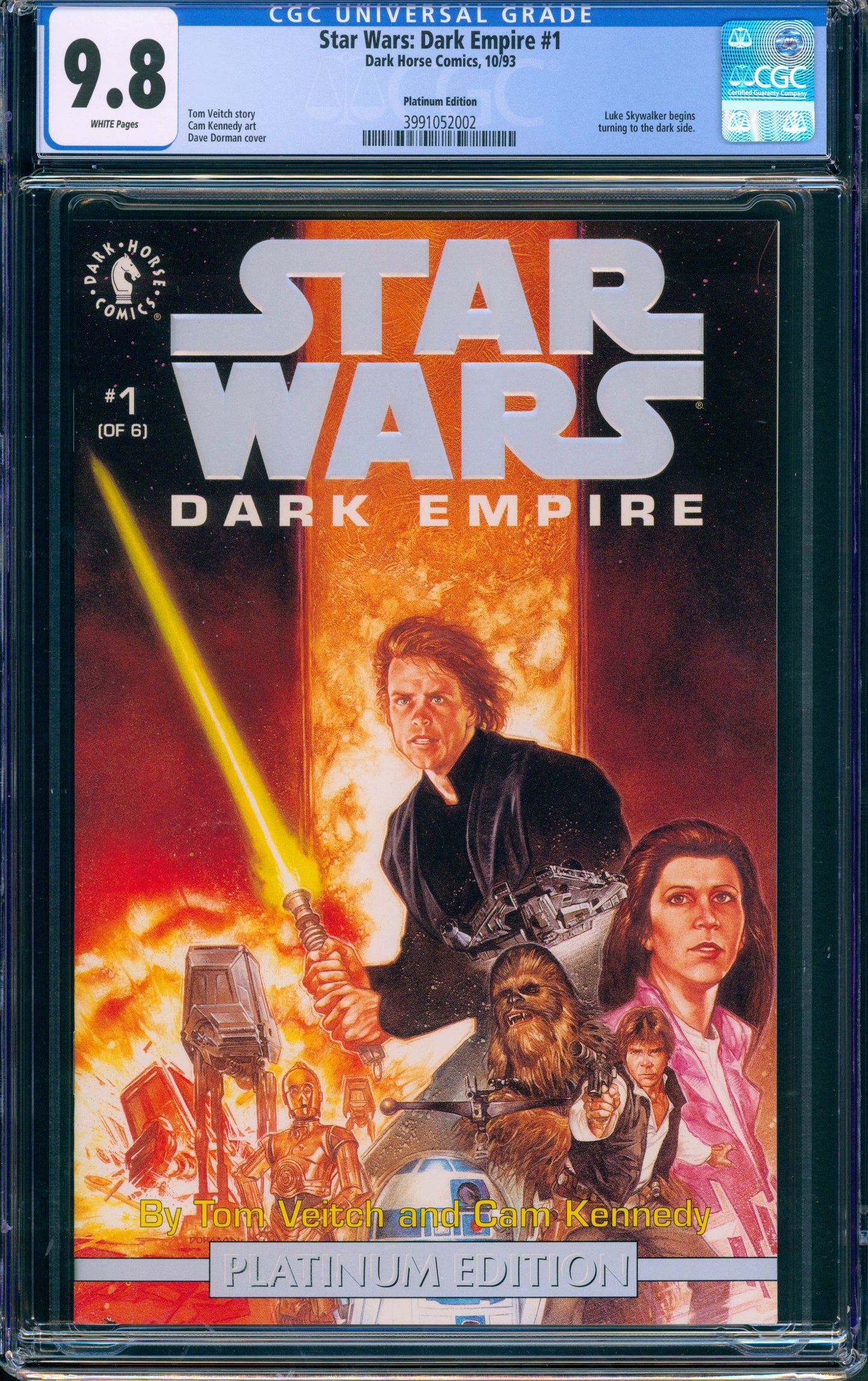 Star Wars Dark Empire CGC FULL SET #1-6 Graded Platinum Edition w/ COA