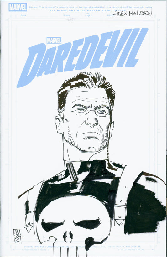 DAREDEVIL #1 - PUNISHER SKETCH COVER - ALEX MALEEV - TRUE BELIEVERS BLIND BAG
