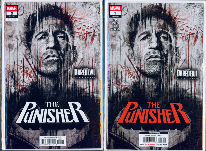 PUNISHER #3 JON BERNTHAL DAREDEVIL BORN AGAIN COVER - SET OF 1ST & 2ND PRINT