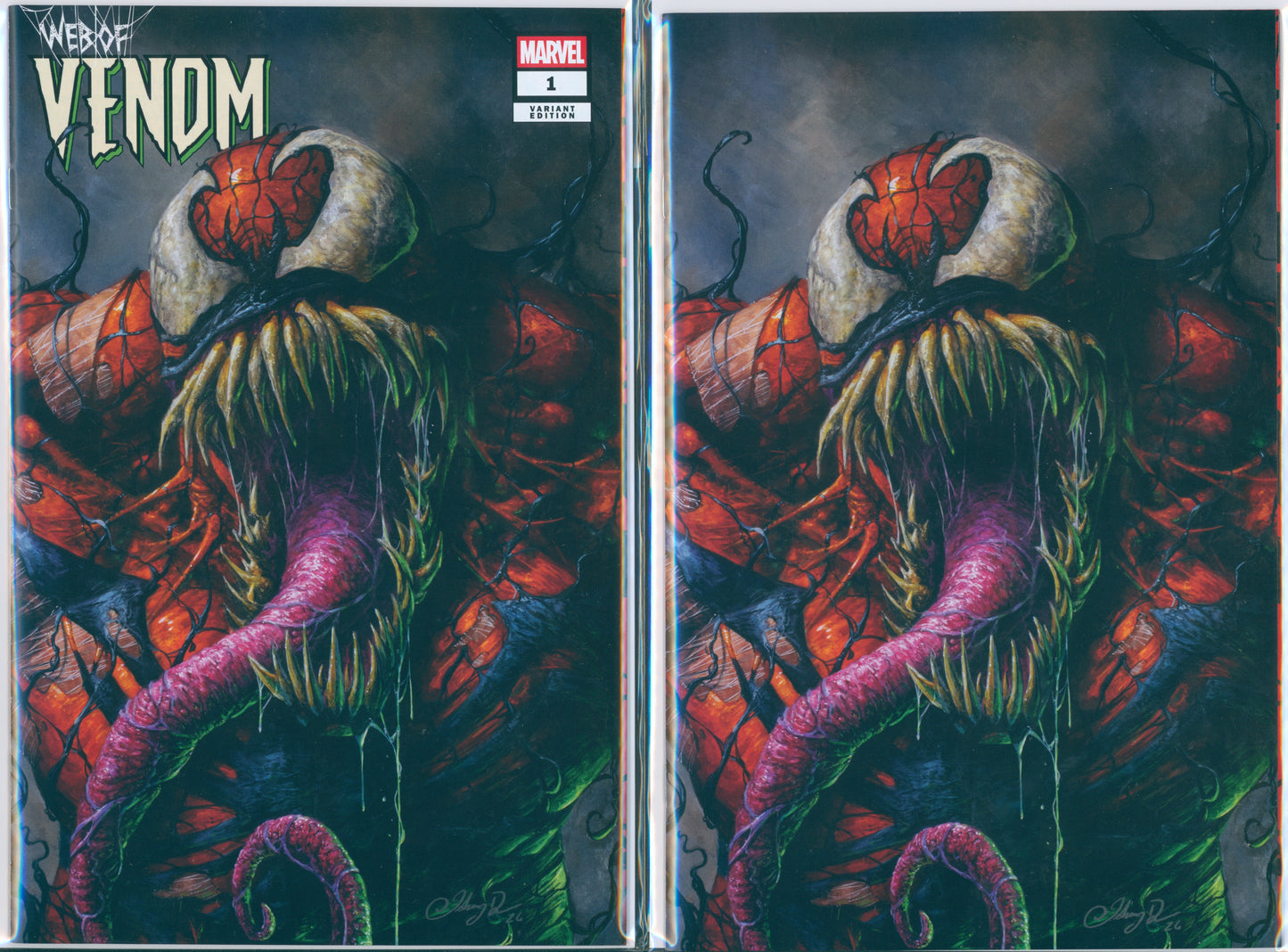 WEB OF VENOM #1 JOHNNY DESJARDINS EXCLUSIVE SET OF 2 TRADE & VIRGIN
