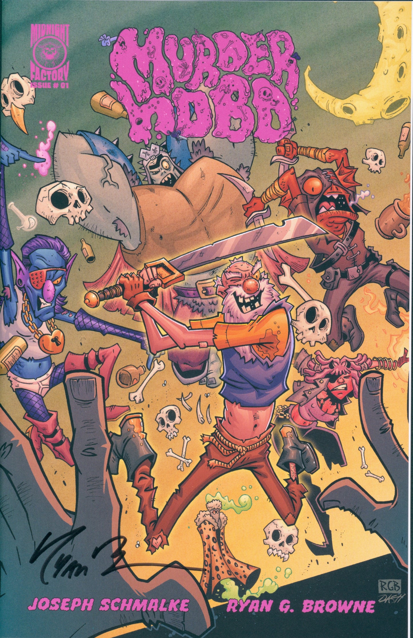 MURDER HOBO #1 COVER A&B SET OF 2 - BOTH SIGNED RYAN G BROWNE