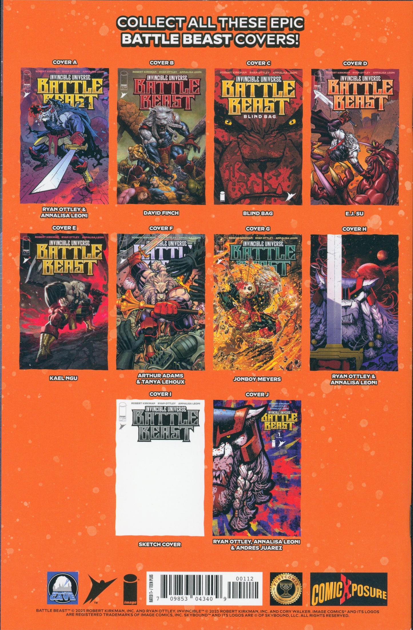BATTLE BEAST #1 JONATHAN URIBE VIRGIN 2ND PRINT 2025 EXCLUSIVE LTD 500
