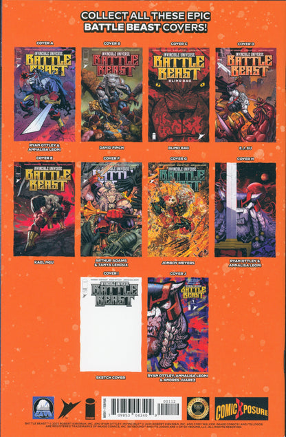 BATTLE BEAST #1 JONATHAN URIBE VIRGIN 2ND PRINT 2025 EXCLUSIVE LTD 500