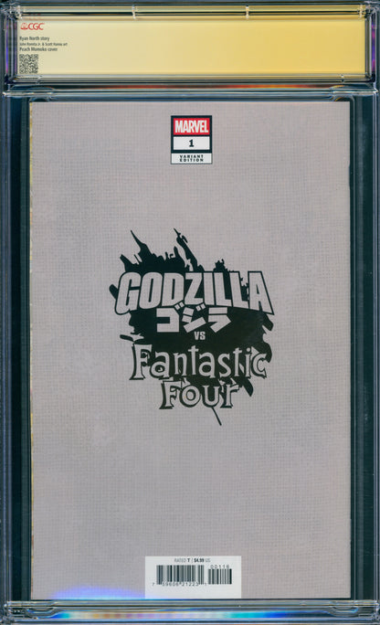 GODZILLA VS. FANTASTIC FOUR #1 CGC 9.8 (SIGNED PEACH MOMOKO) 1:100 VIRGIN