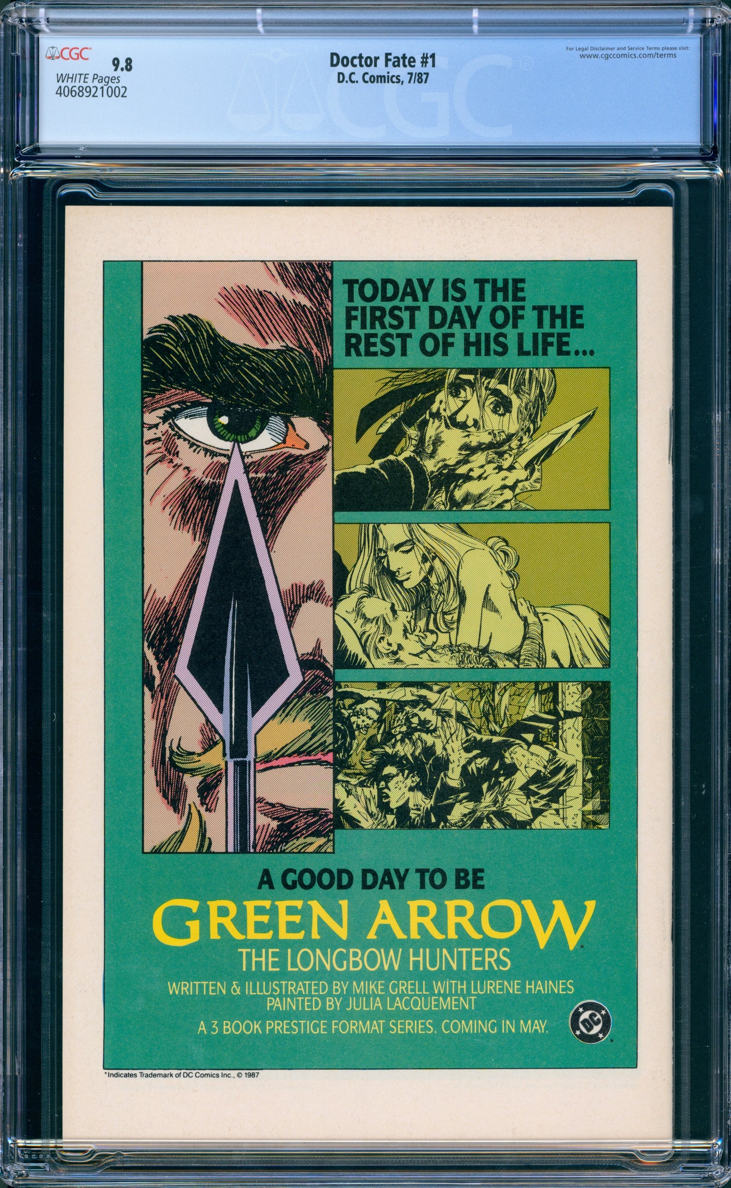 DOCTOR FATE #1 CGC 9.8 (1987)