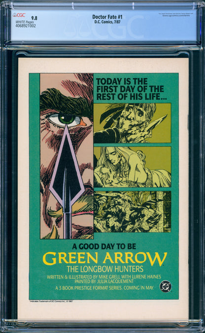 DOCTOR FATE #1 CGC 9.8 (1987)