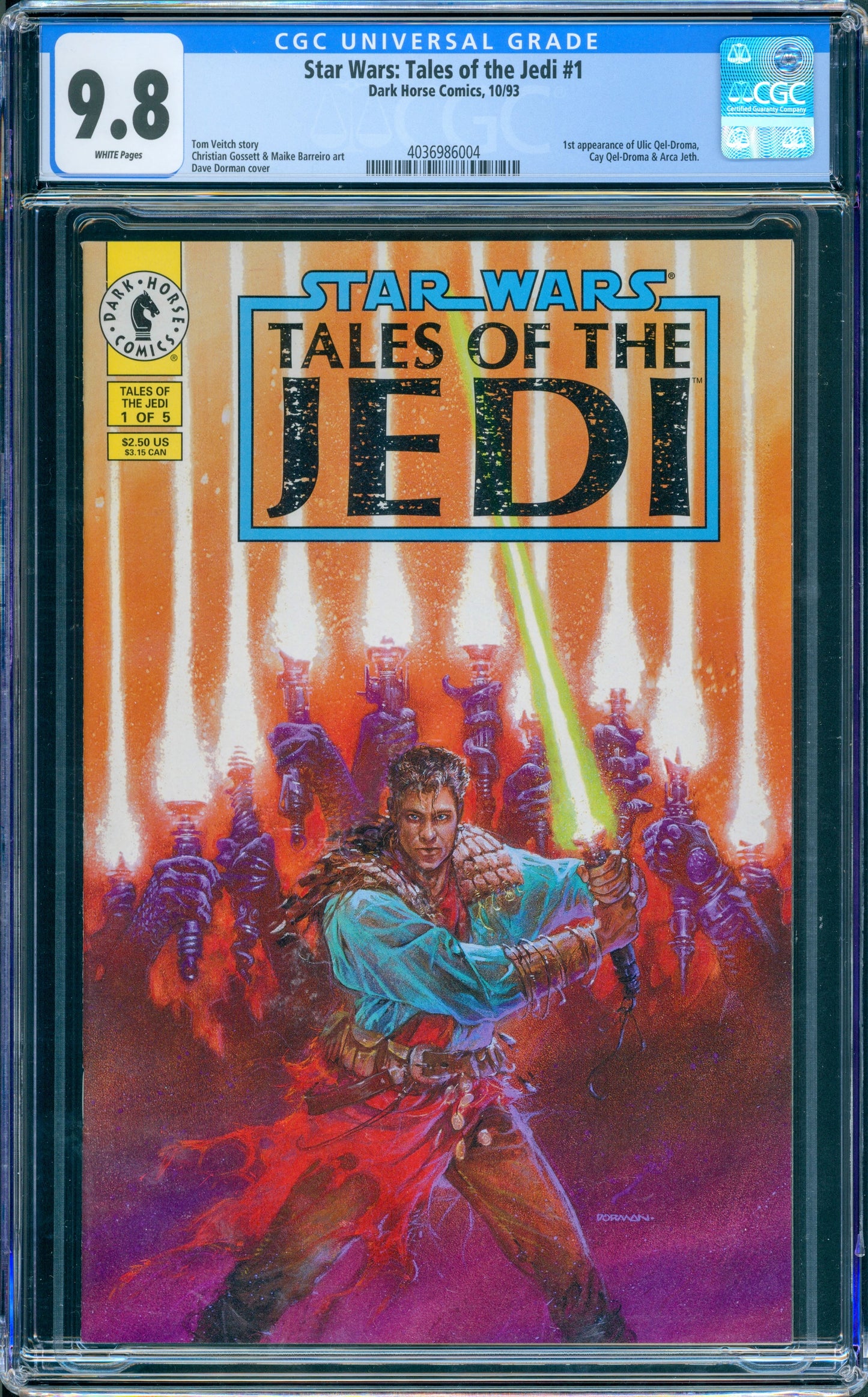 STAR WARS: TALES OF THE JEDI #1 CGC 9.8 (1993)