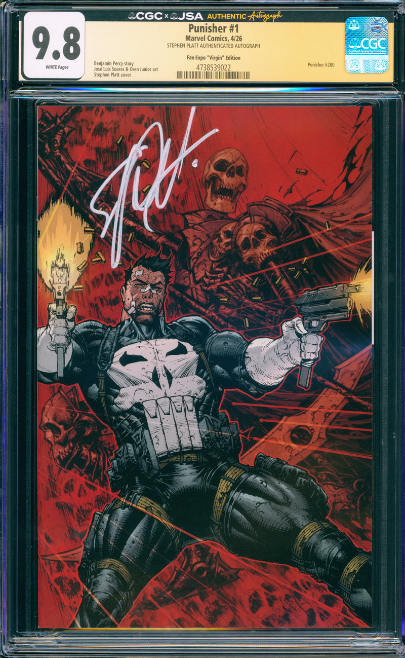 PUNISHER #1 CGC 9.8 SIGNED PLATT LTD 1000 COPIES 2026 FAN EXPO