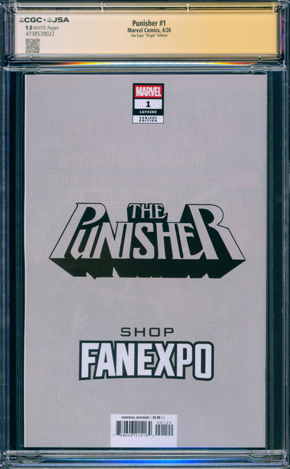 PUNISHER #1 CGC 9.8 (SIGNED STEPHEN PLATT) VIRGIN LTD 1000 COPIES 2026 FAN EXPO