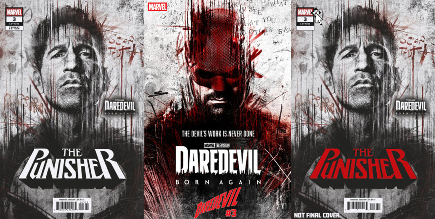 PUNISHER #3 & DAREDEVIL #3 SET OF 3 - JON BERNTHAL CHARLIE COX BORN AGAIN