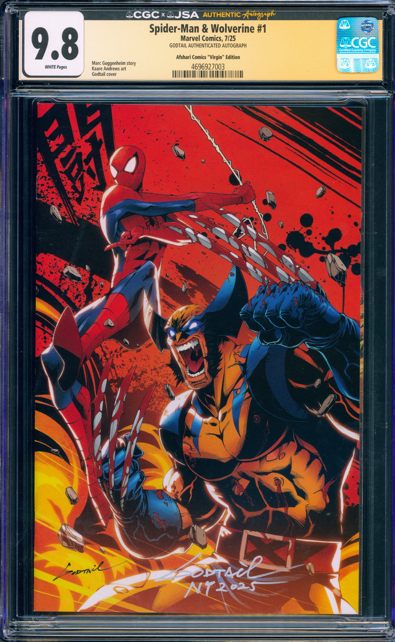 SPIDER-MAN & WOLVERINE #1 CGC 9.8 GODTAIL SIGNATURE