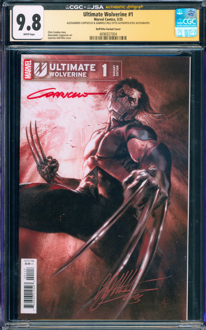 ULTIMATE WOLVERINE #1 CGC 9.8 1:50 2X SIGNED CAPPUCCIO DELL'OTTO