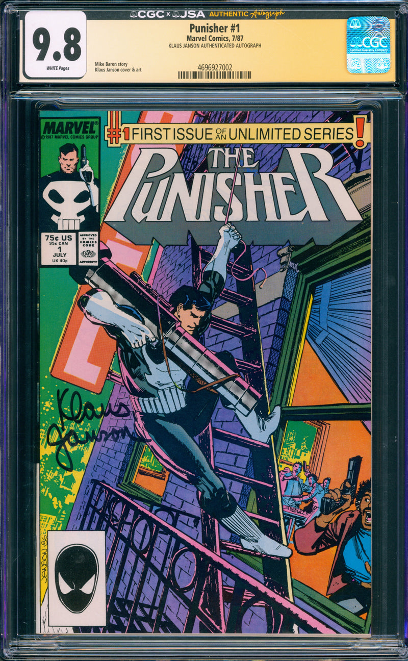 PUNISHER #1 CGC 9.8 (1987) KLAUS JANSON SIGNATURE