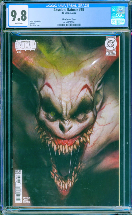 ABSOLUTE BATMAN #15 CGC 9.8 CGC 9.8 1ST APP JOKER 1ST PRINT