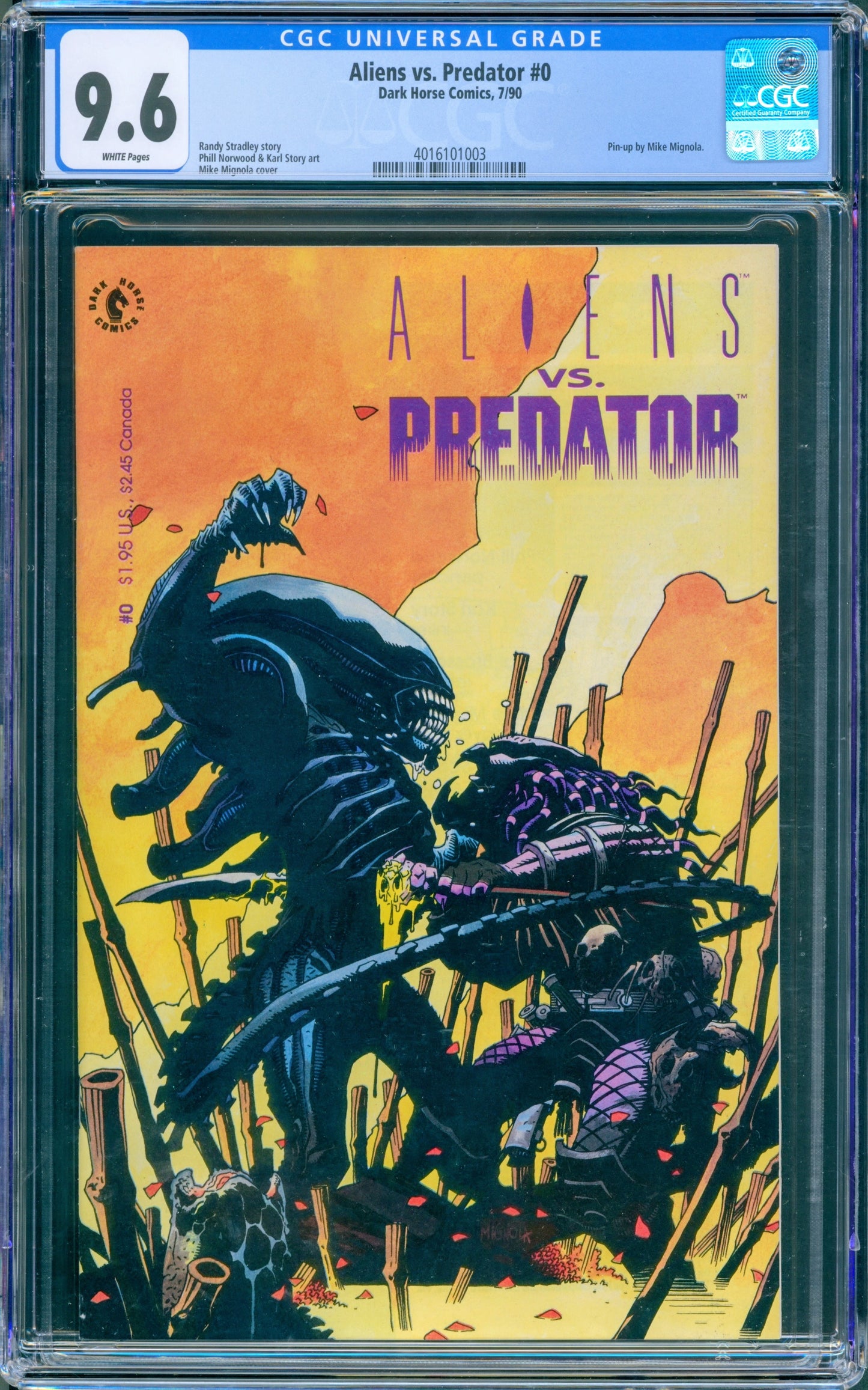 ALIENS VS PREDATOR #0 CGC 9.6 (1990)