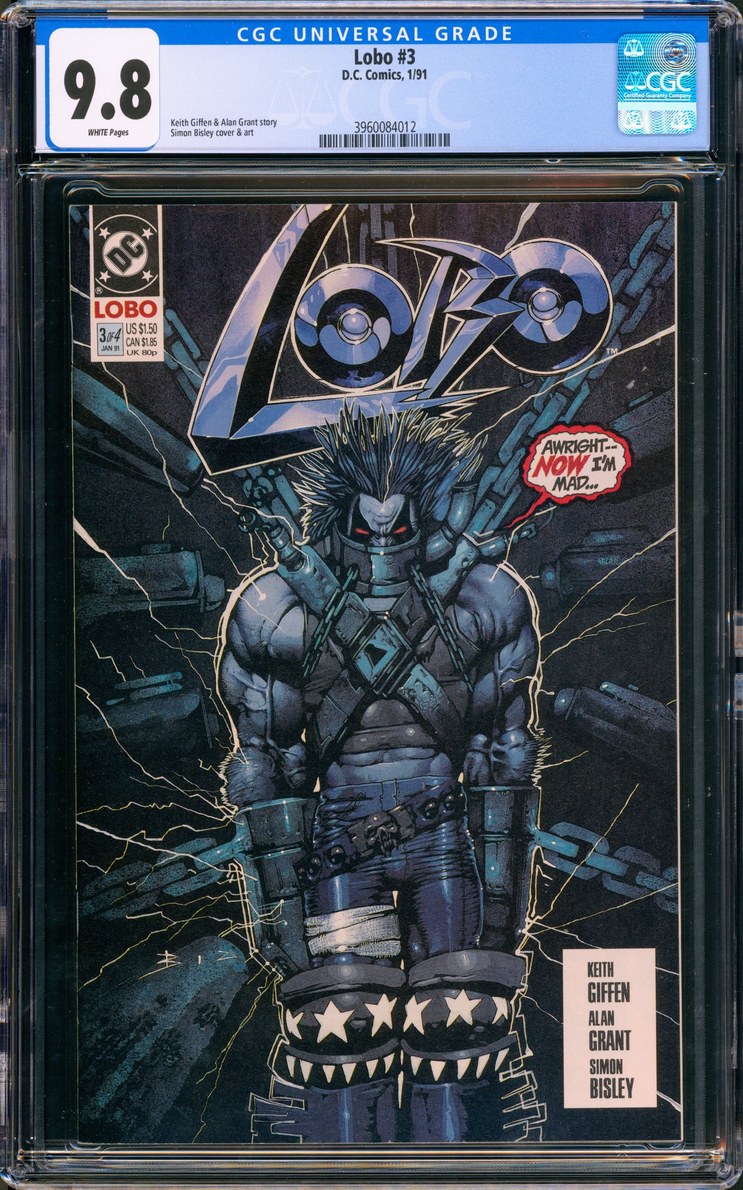 LOBO #3 CGC 9.8 LIMITED SERIES SIMON BISLEY