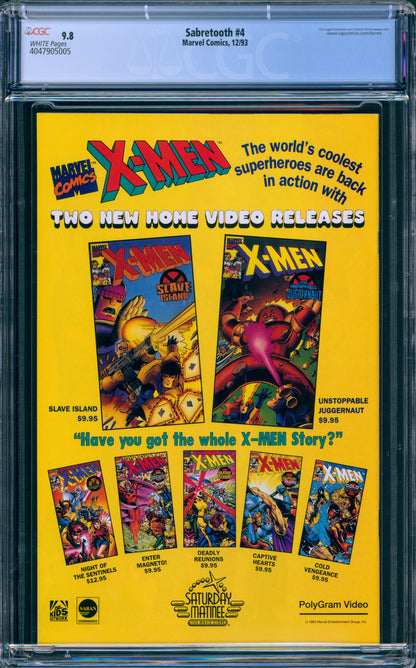 SABRETOOTH #4 CGC 9.8